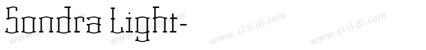 Sondra Light字体转换 Sondra Light字体转换